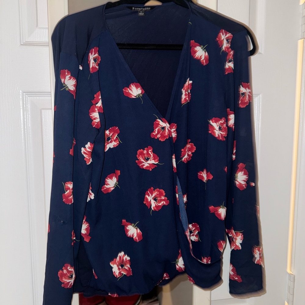 Floral Navy Blouse